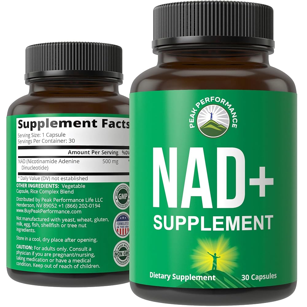 Peak Performance NAD Supplement Capsule for Healthy Aging - 30 Capsules