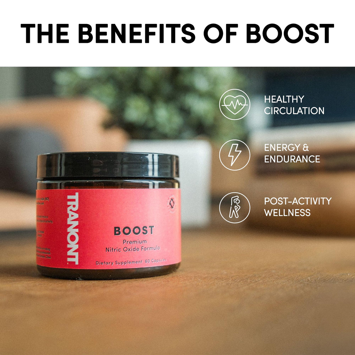 Tranont Boost Nitric Oxide Supplement for Energy & Focus - 60 Capsules - image 4