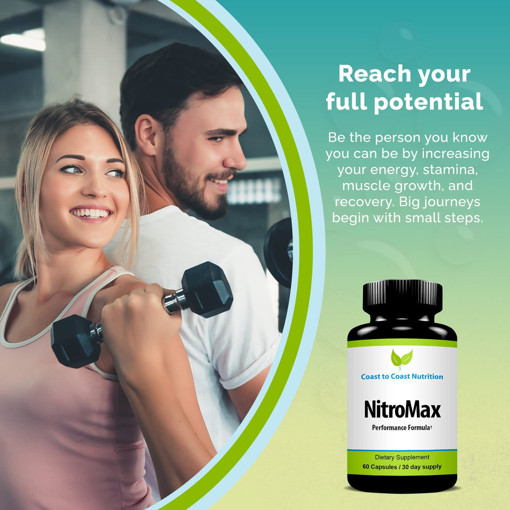 Coast to Coast Nutrition NitroMax L-Arginine Supplement - 60 Capsules - image 2