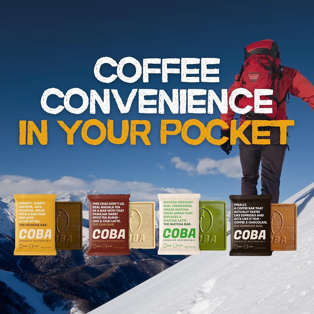 COBA Coffee Chocolate Bars: Energizing
