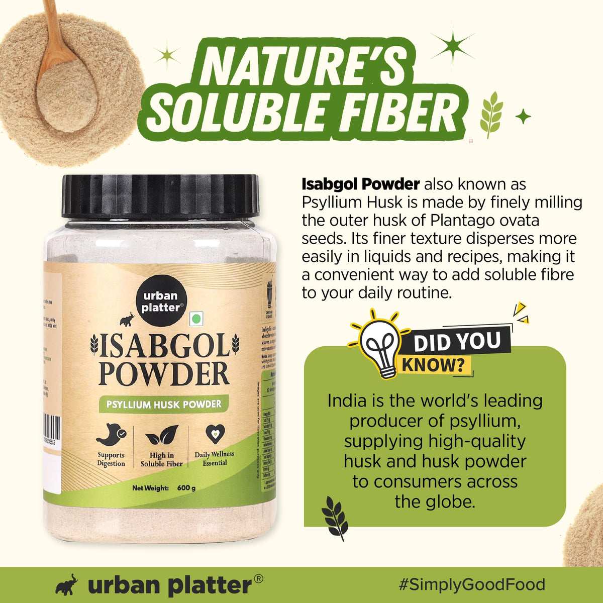 Urban Platter Psyllium Husk Powder - 400g - image 7