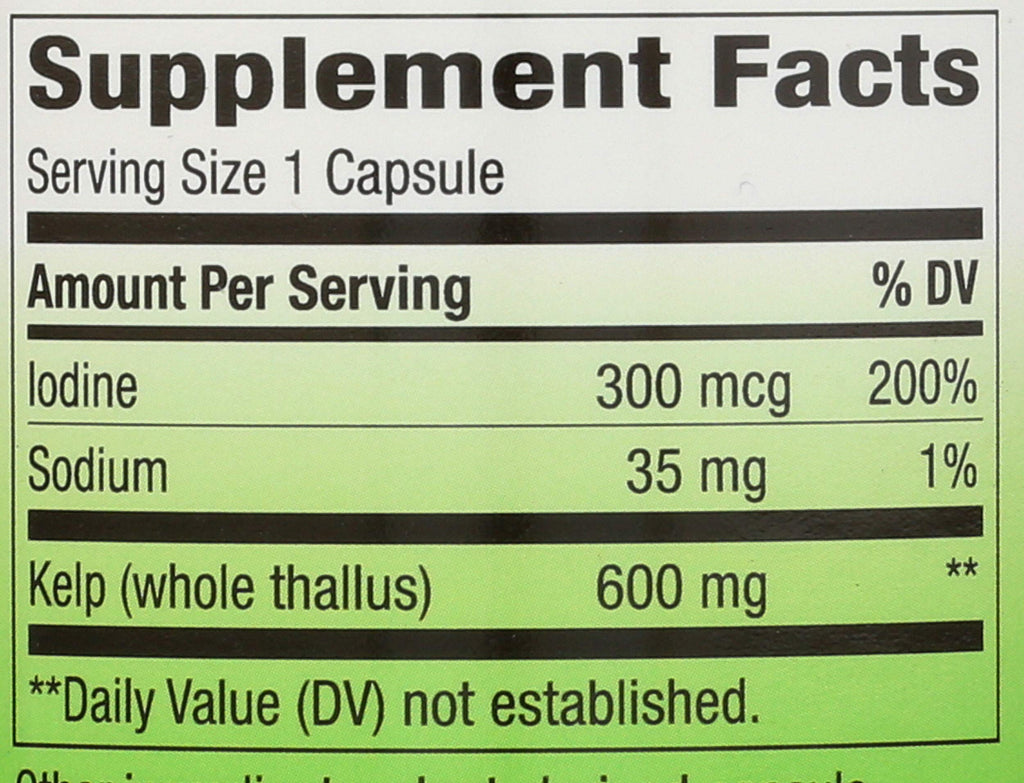 Nature's Way Kelp Thyroid Function Support - 180 Capsules - image 3