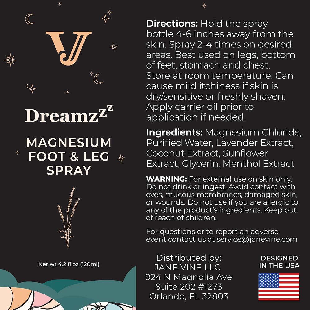 Jane Vine Dreamzzz Magnesium Spray for Sleep - 4.2 oz - image 7