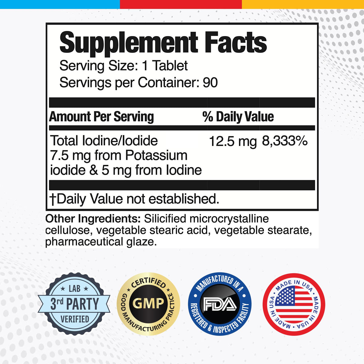 Brain Bean Iodine Complex Supplement for Thyroid Support - 90 Tablets - image 2