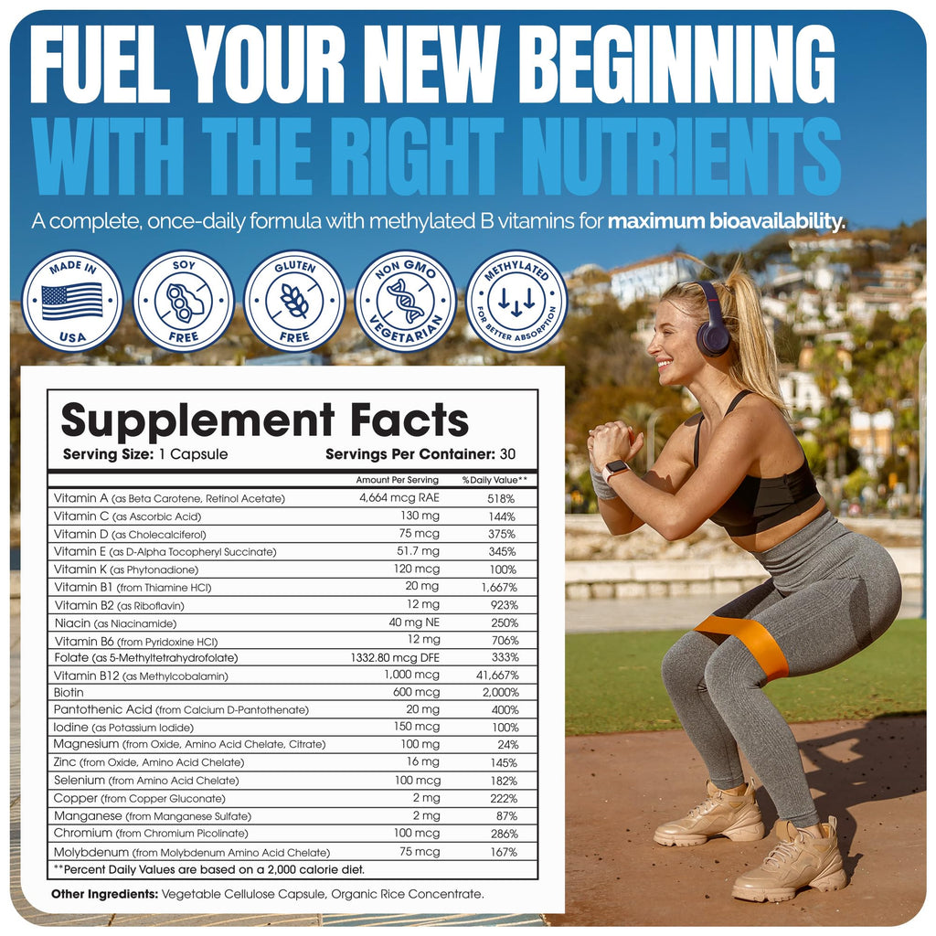 Shiny Leaf Bariatric Multivitamin Without Iron, Methylated, Once Daily