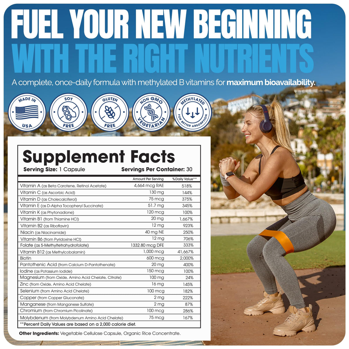 Shiny Leaf Bariatric Multivitamin Without Iron, Methylated, Once Daily