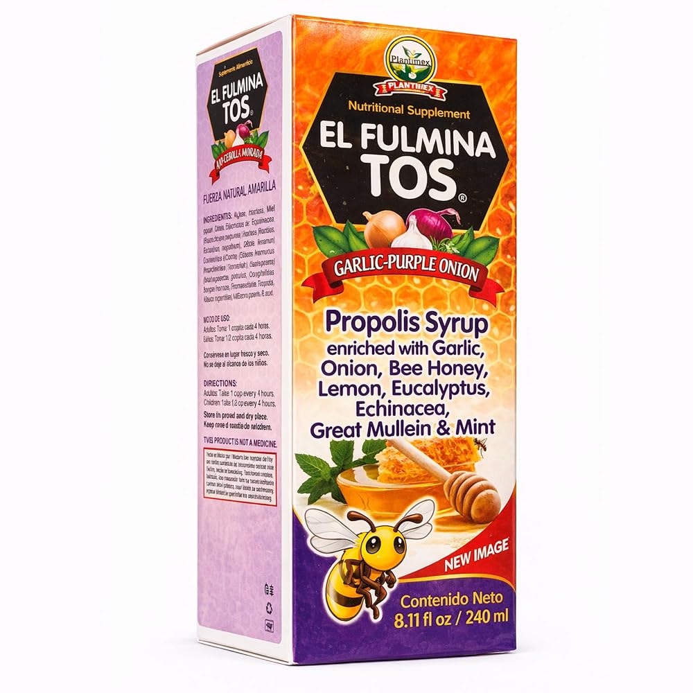 Fulminatos El Fulmina TOS Herbal Syrup with Propolis & Honey - 240 mL - image 2