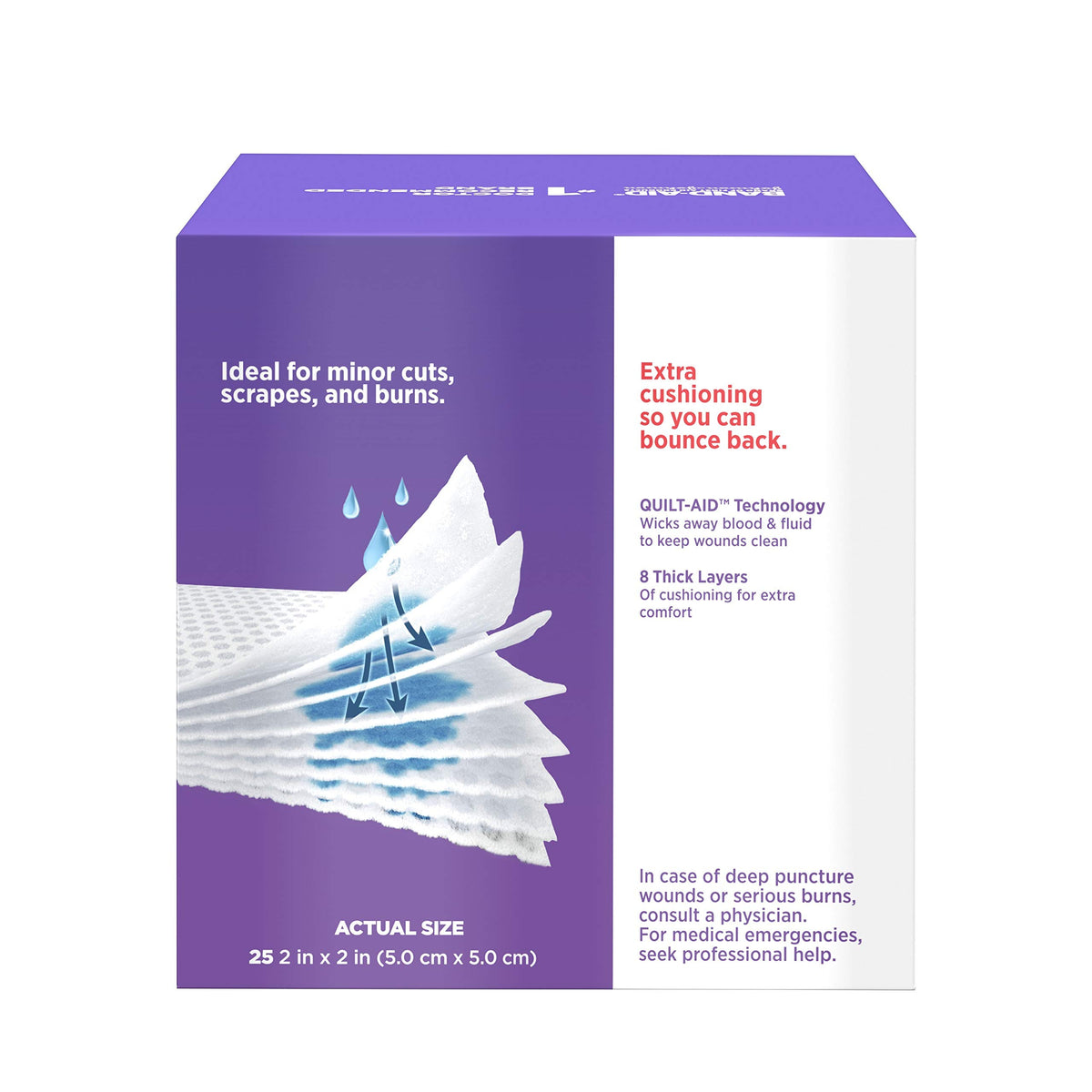 Band-Aid First Aid Gauze Pads 2 in x 2 in - 25 Count - image 2