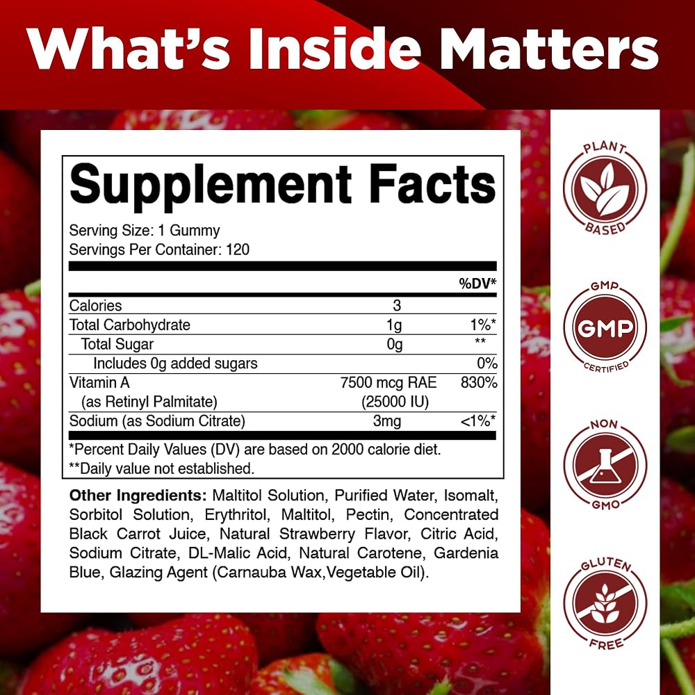 Vitamatic Vitamin A 25000 IU Gummies - 120 Gummies - image 2