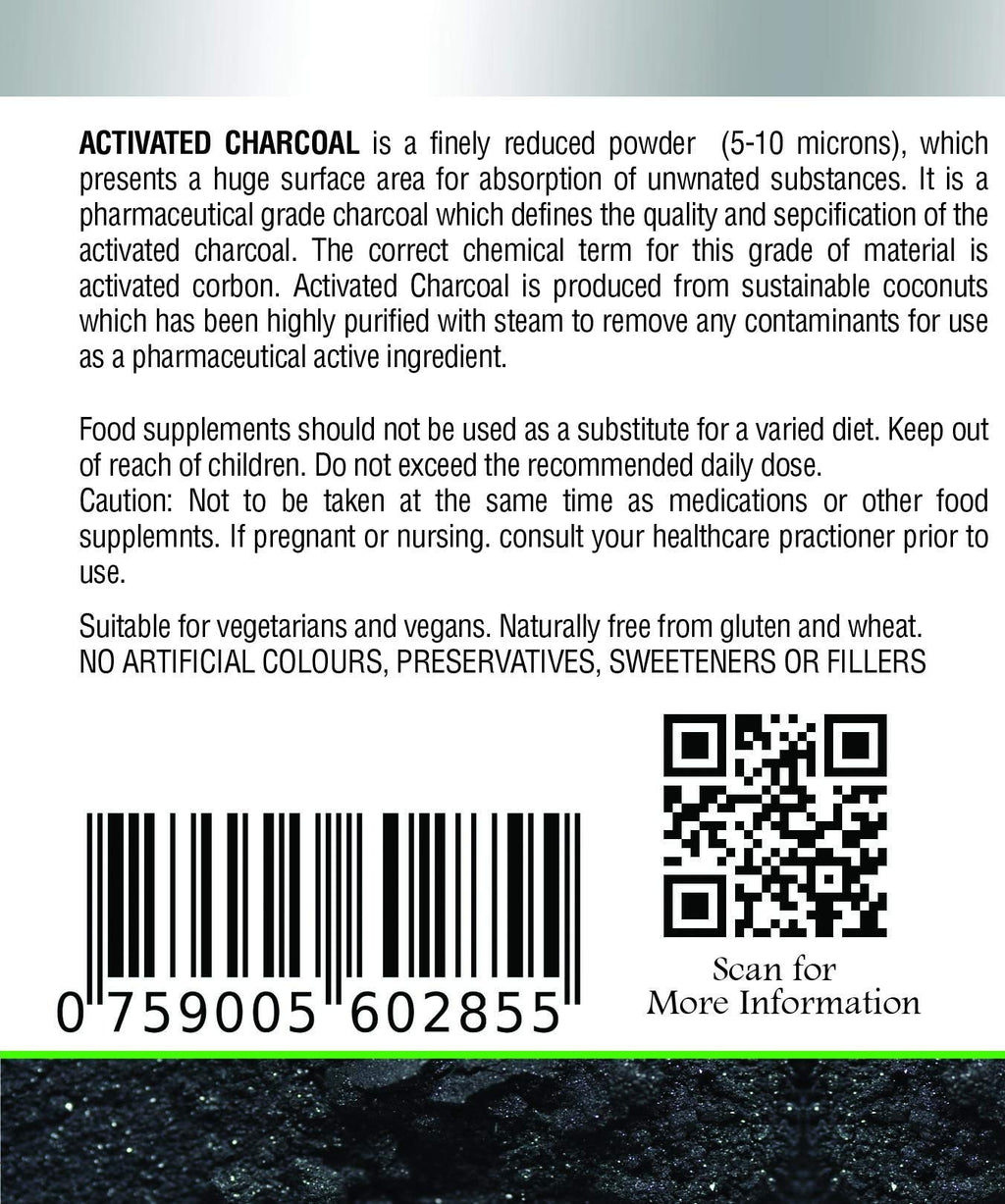NutreeVit 100% Organic Highly Absorbent - Activated Charcoal