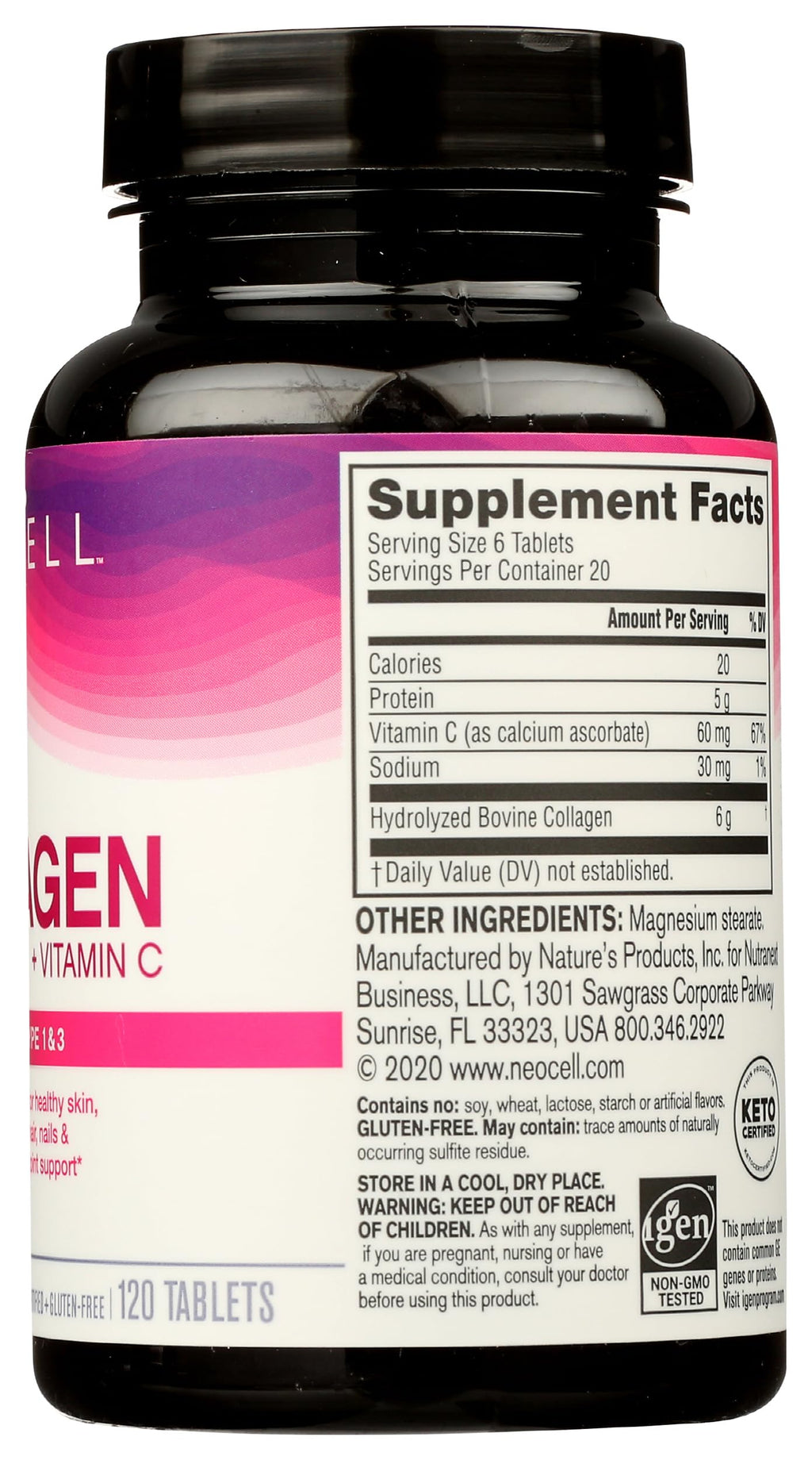 NeoCell Super Collagen Type 1 and 3 plus Vitamin C - 120 Tablets - image 7
