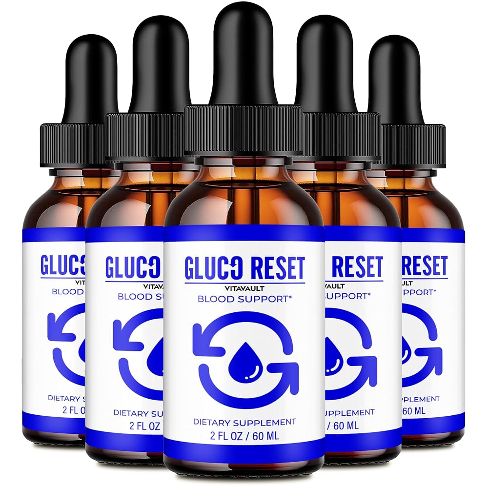Vitavault Gluco Reset Drops Liquid Supplement - 5 Pack