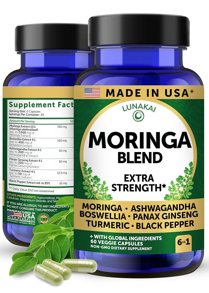 Lunakai USA Made Pure Moringa Capsules
