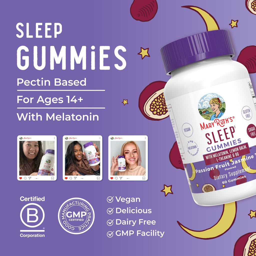 MARYRUTH'S Melatonin 5mg Sleep Gummy with L-Theanine - 60 Count - image 9