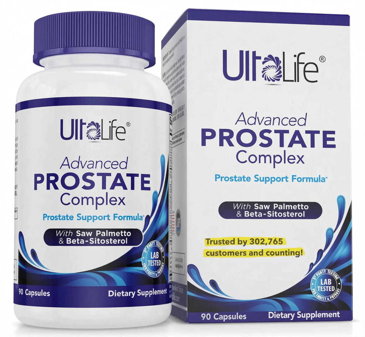 ULTALIFE Advanced Saw Palmetto Prostate Supplement - 90 Capsules