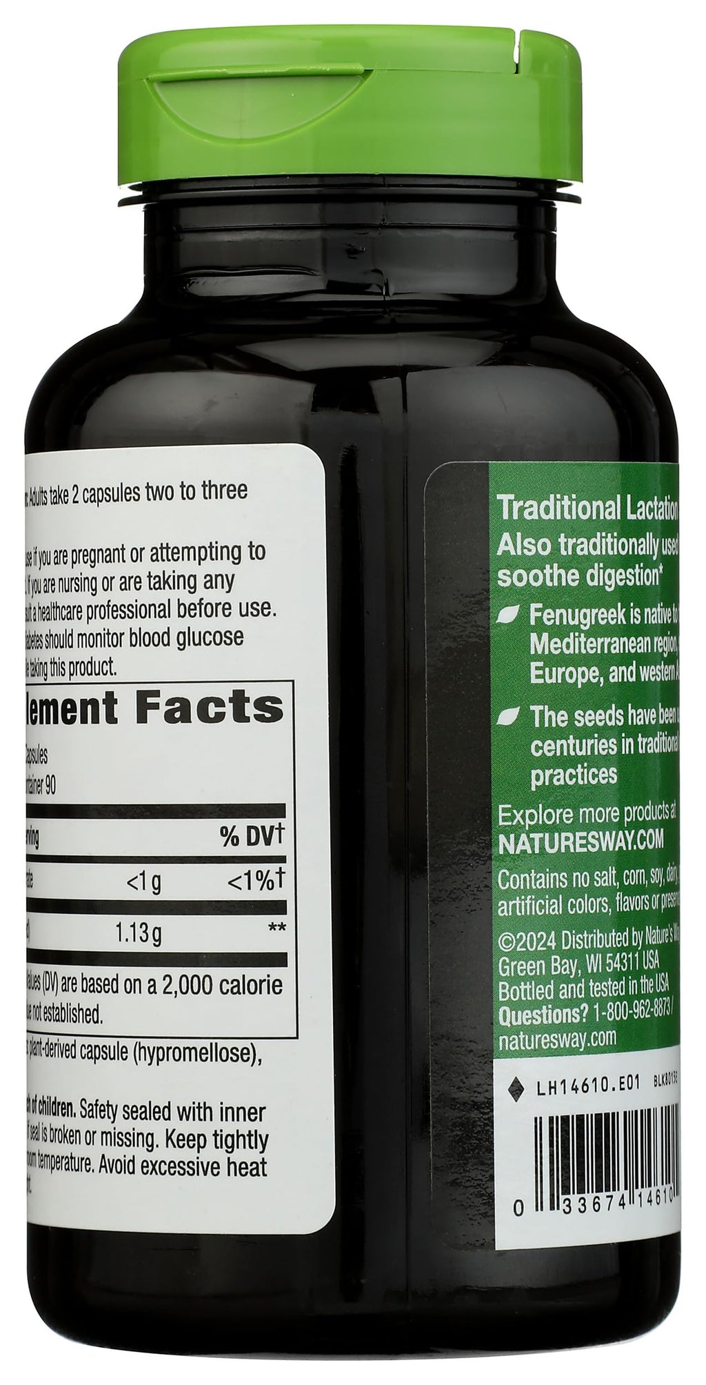 Nature's Way Fenugreek 610mg - 180 Tablets - image 2