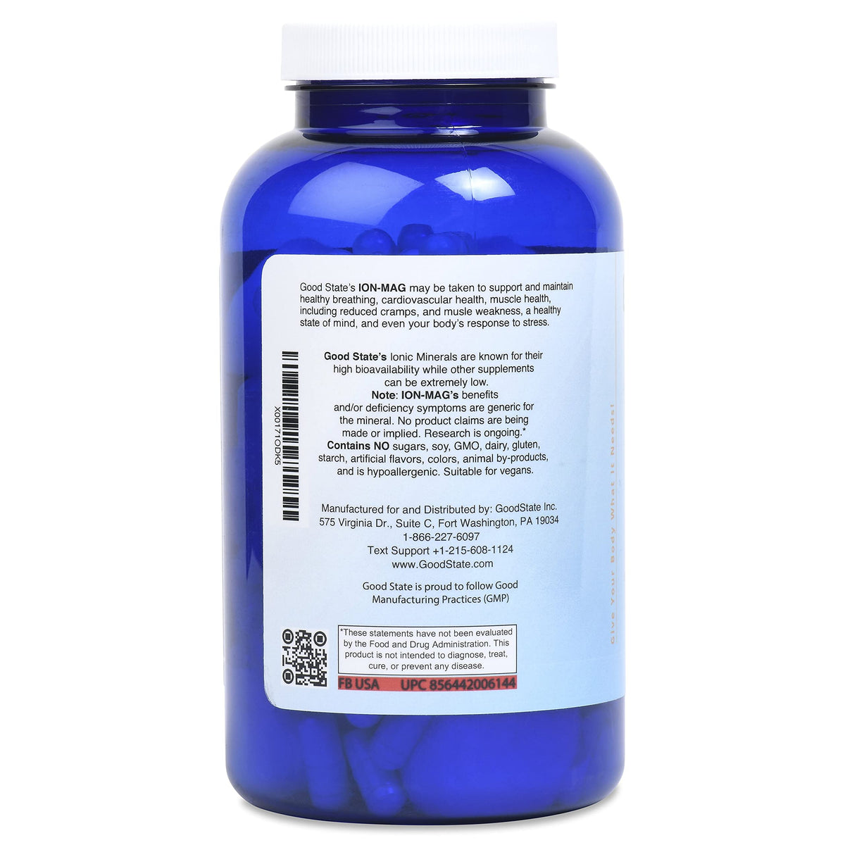 Good State ION-MAG Ionic Magnesium Chloride - 240 Vegetarian Capsules - image 3