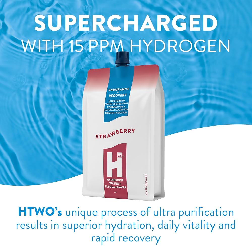 HTWO Premium Molecular Hydrogen Water Strawberry - 12 Pack - image 3