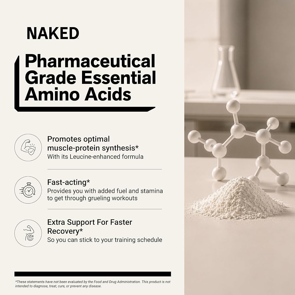 NAKED EAAs Amino Acids Powder - Vegan Essential Amino Acids