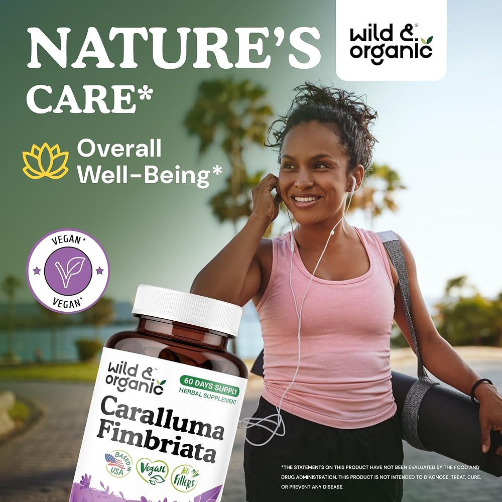 Wild & Organic Caralluma Fimbriata 1000 mg - 120 Capsules - image 2