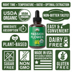 Peak Performance USDA Organic Passion Flower Extract Liquid Drops - 2 Fl Oz - image 7