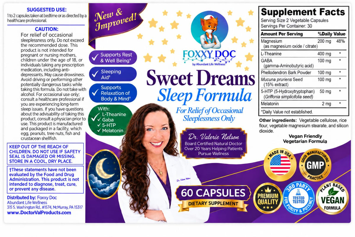 Dr. Valerie Nelson Melatonin Sleep Supplement - 60 Capsules - image 2