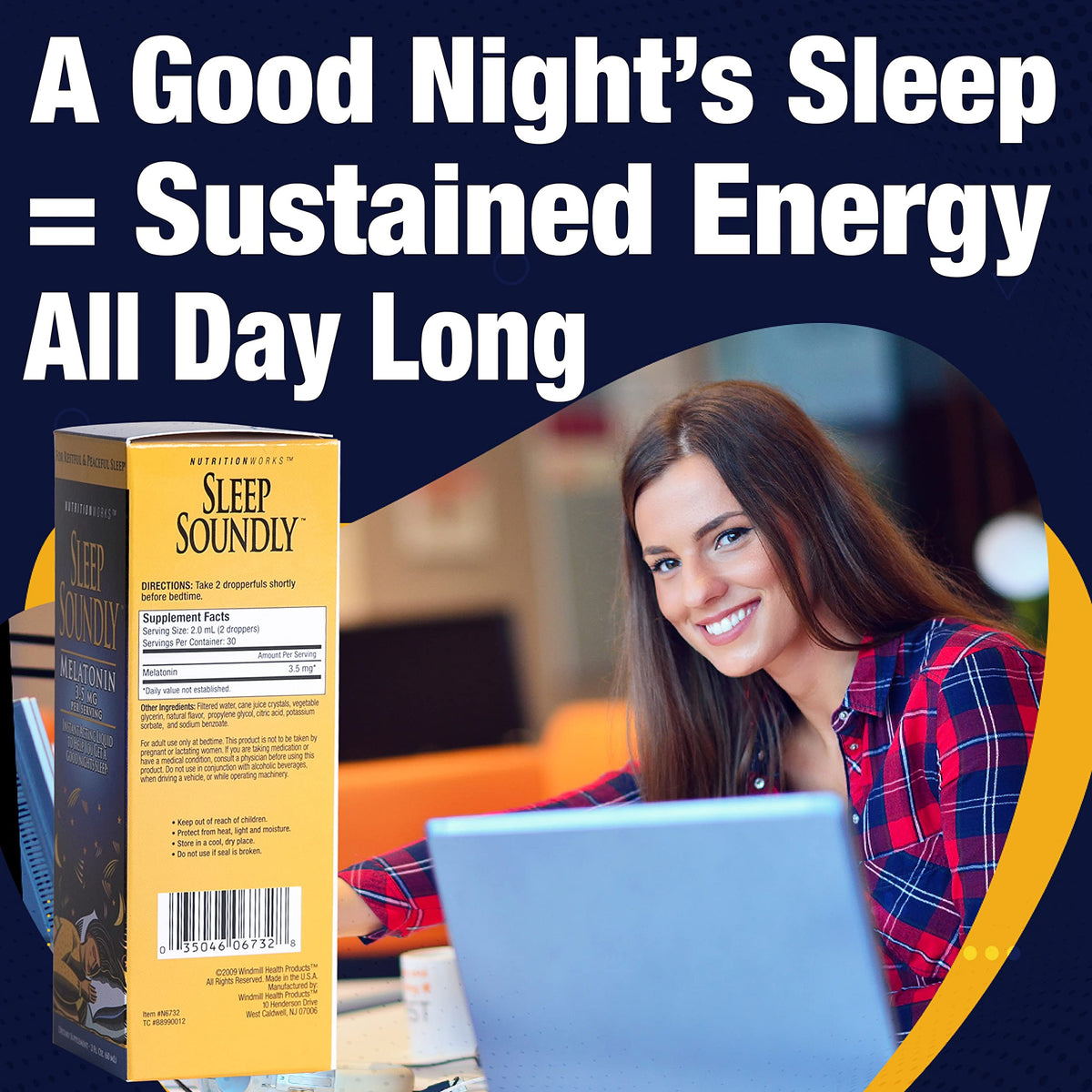 Sleep Soundly Melatonin 3.5 mg - 2 Fl Oz - image 4