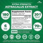 Zazzee Extra Strength Astragalus Root 20:1 Extract - 180 Capsules - image 2