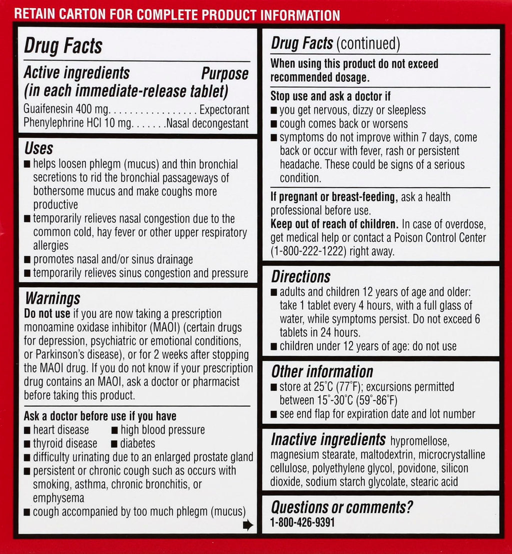 Rosemeek Mucus Relief PE Sinus Congestion Expectorant - 50 Tablets - image 4