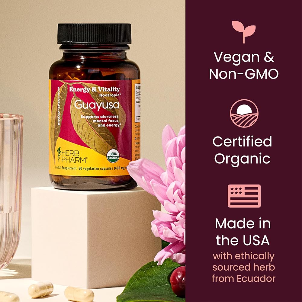 Herb Pharm Guayusa Capsules Nootropic Brain Support - 60 Vegan Capsules - image 5