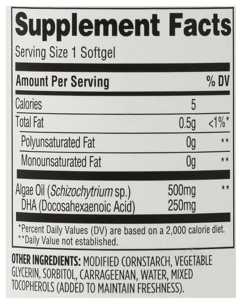 365 by Whole Foods Market Omega Algae 500mg - 120 Softgels - image 4