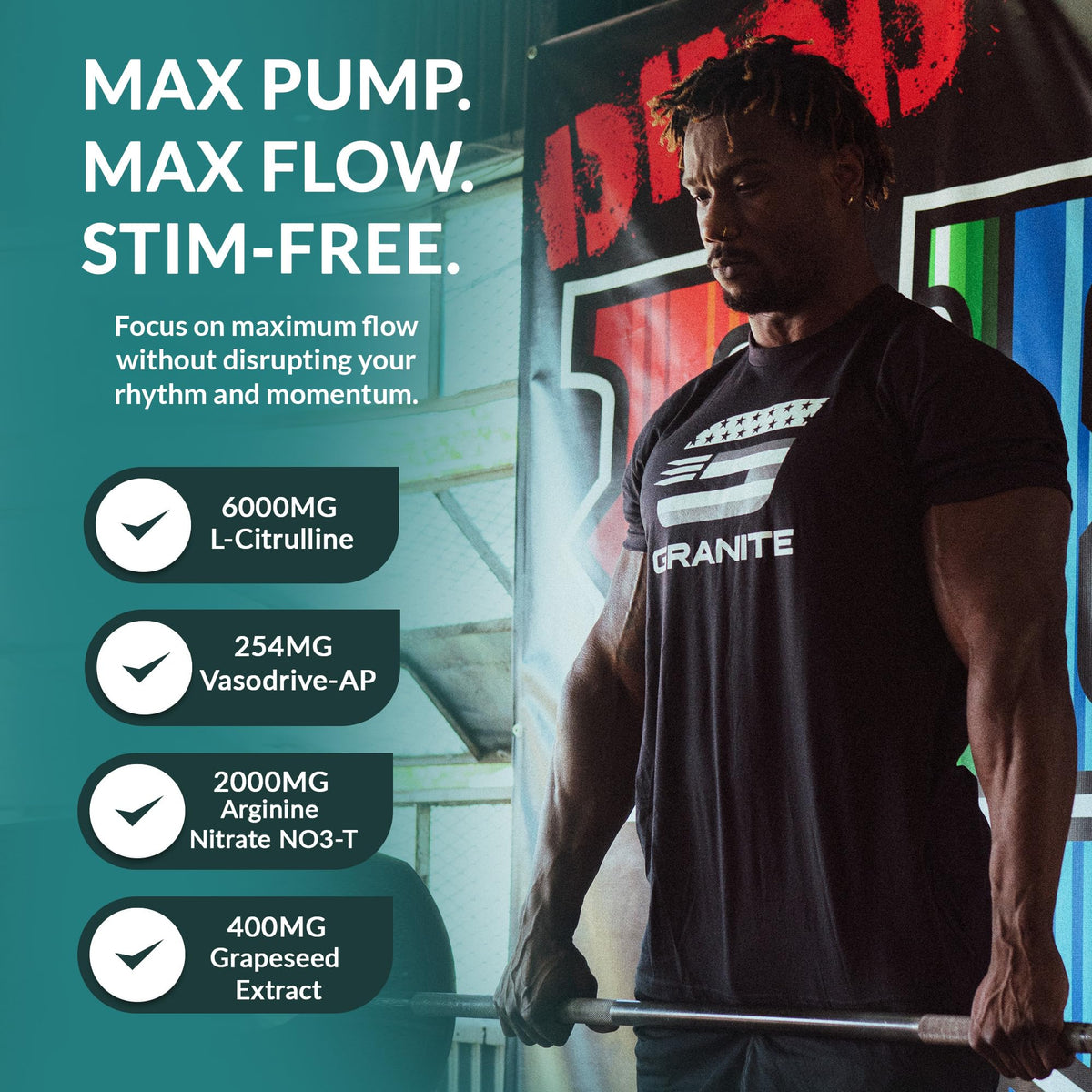 Granite Supplements Vaso Blast Pump Pre-Workout Powder - 20 Servings - image 6