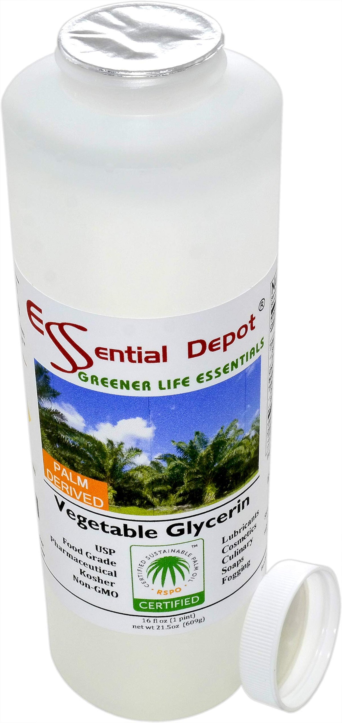 Essential Depot Vegetable Glycerin USP Pharmaceutical Grade - 1 Pint - image 3