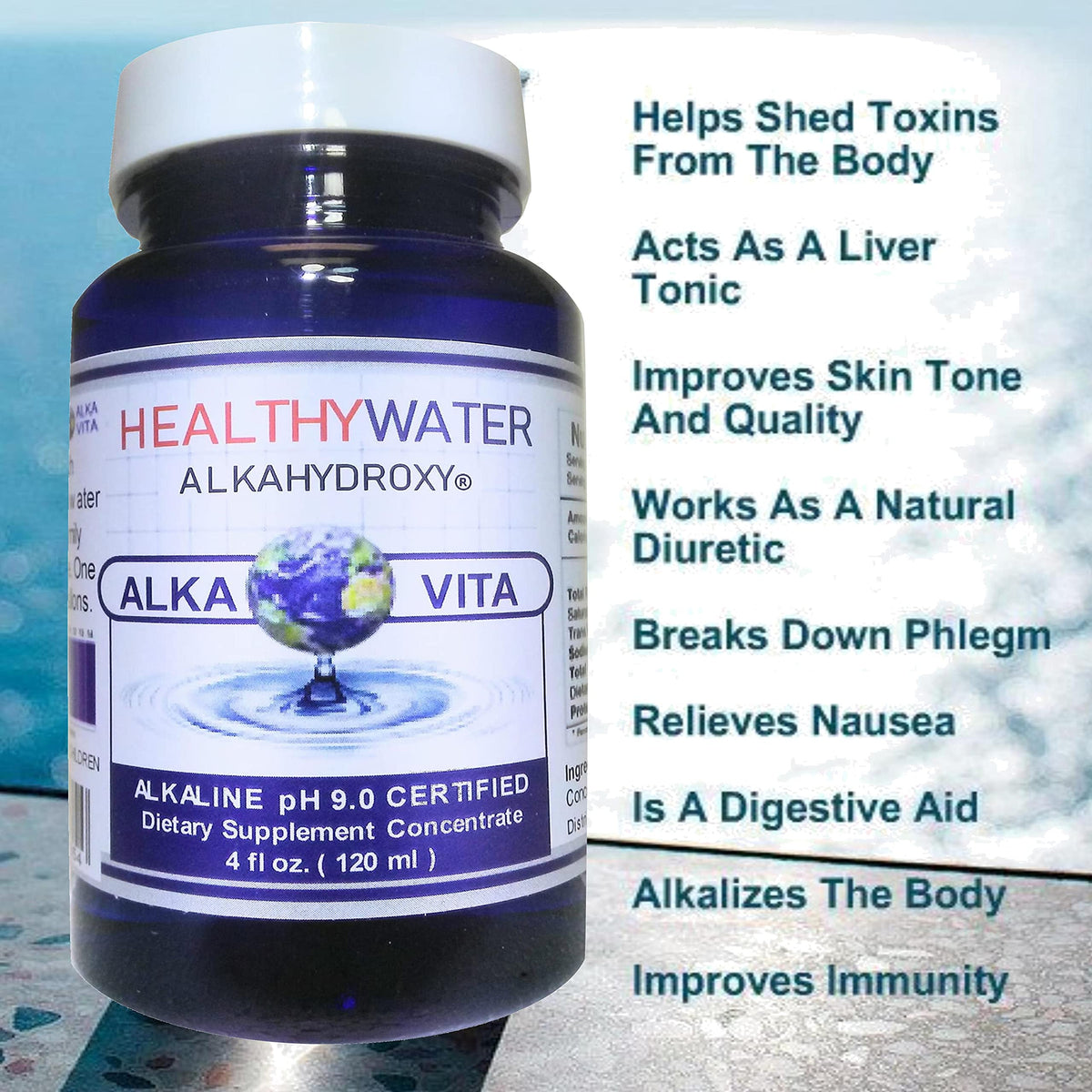 ALKA VITA Alkaline Water Concentrate pH 9.0 - 4 Fl Oz - image 5
