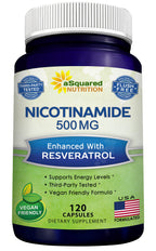 aSquared Nutrition Nicotinamide with Resveratrol - 120 Capsules