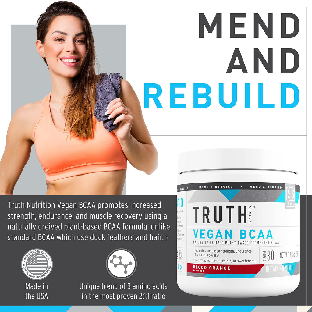 Truth Nutrition Vegan BCAA Powder 2:1:1 Ratio - 30 Servings - image 2