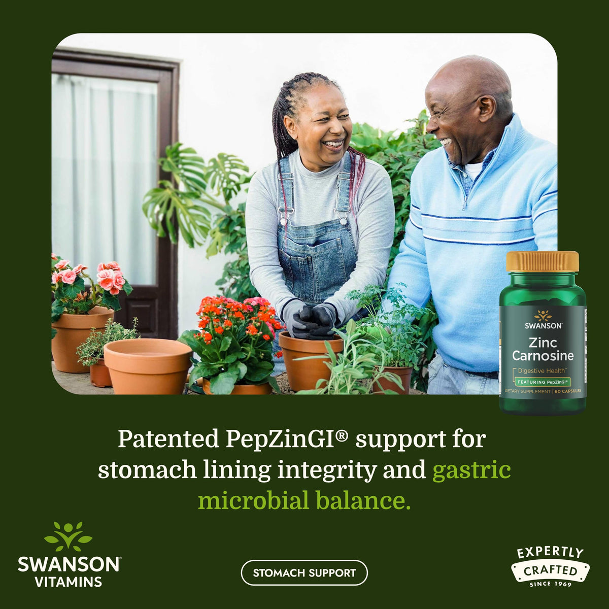 Swanson Ultra Zinc Carnosine PepZinGI Gastric Health - 60 Capsules - image 2