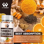 WACHRAY Turmeric Curcumin Gummies with Ginger & Black Pepper - 160 Count - image 3