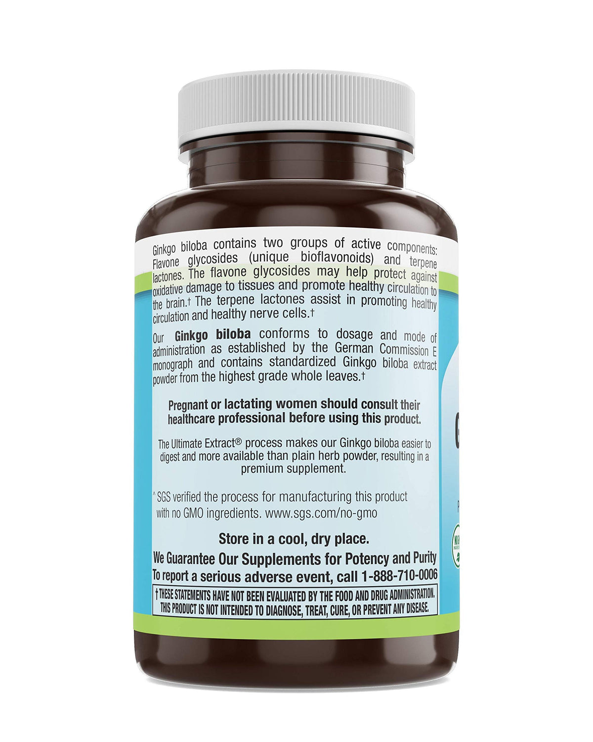 Livamed Ginkgo Biloba 60 mg Vegetarian Capsules - 120 Count - image 3