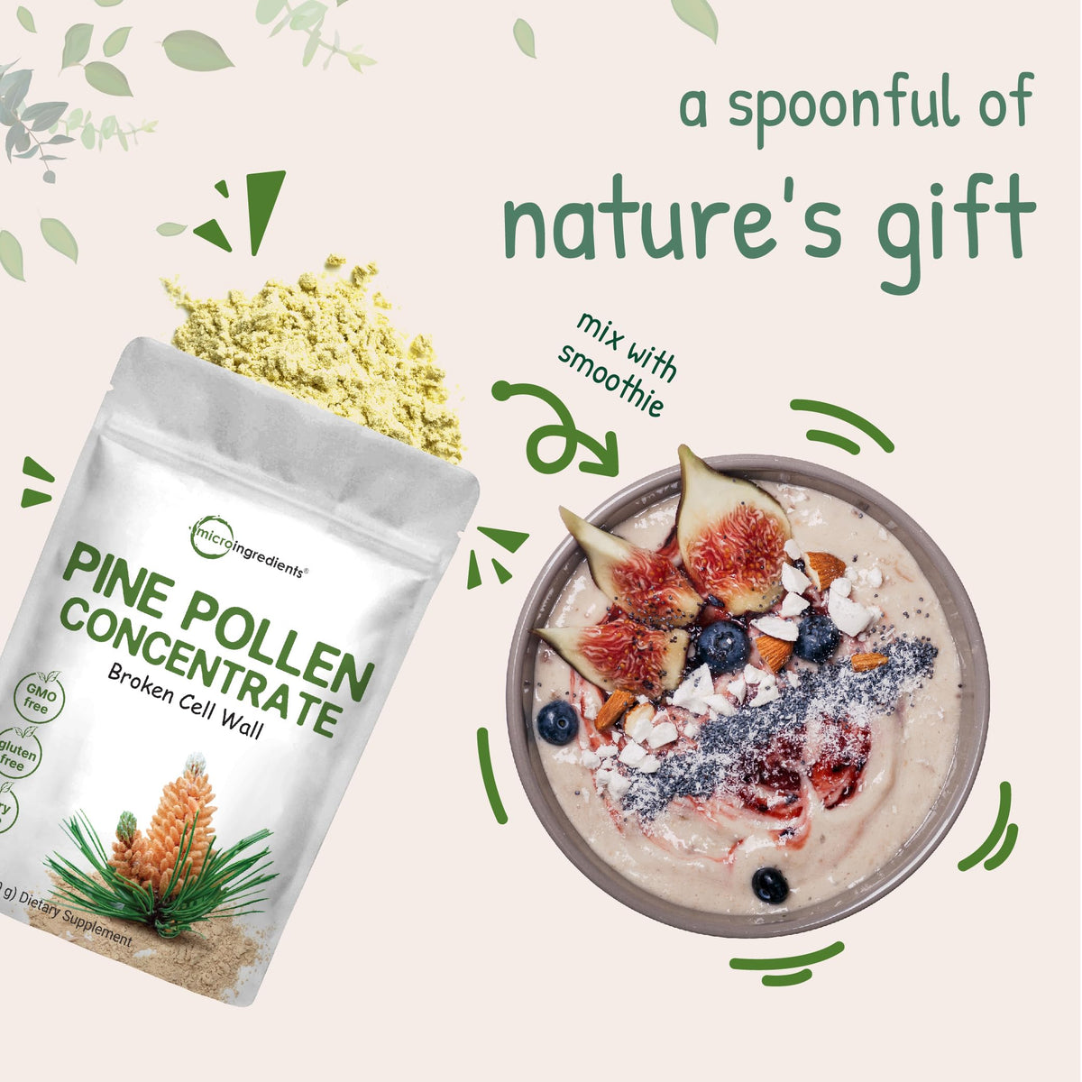 Micro Ingredients Pure Pine Pollen Powder - 6 Ounce - image 5