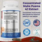 YUMMYVITE Muira Puama 550 mg 4:1 Extract - 60 Capsules - image 2