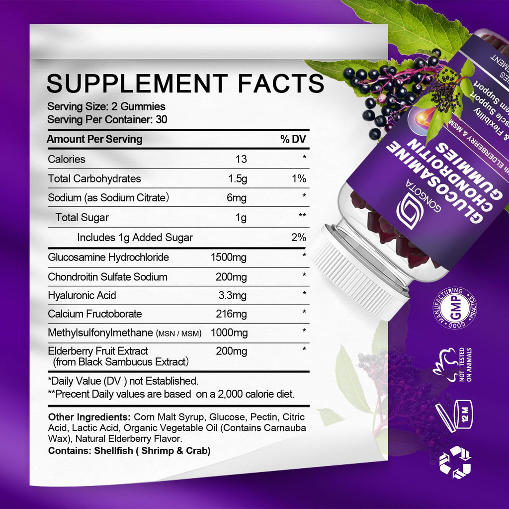 GONGOTA Glucosamine Chondroitin Gummies