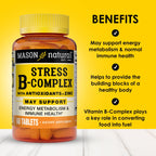 MASON NATURAL Stress B Complex with Zinc - 180 Tablets - image 2