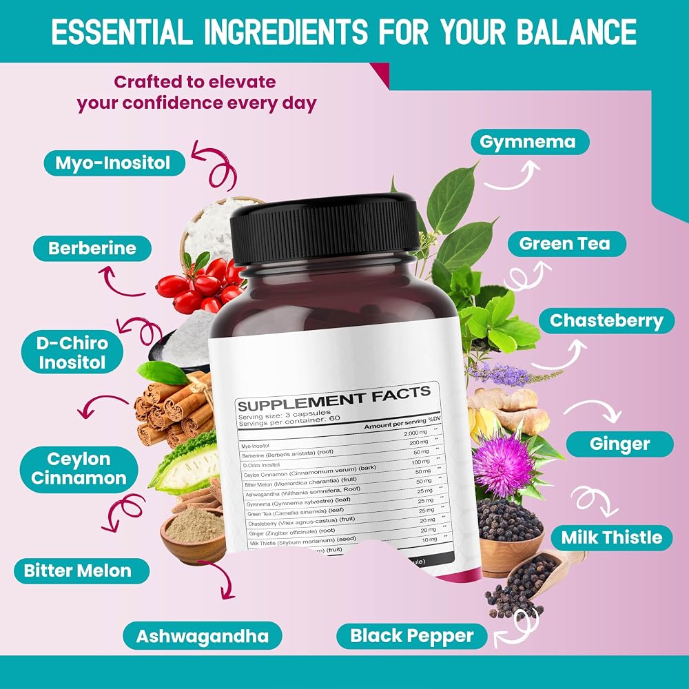 HarmoVira Myo-Inositol 12-in-1 Complex for Women's Wellness - 180 Capsules - image 3