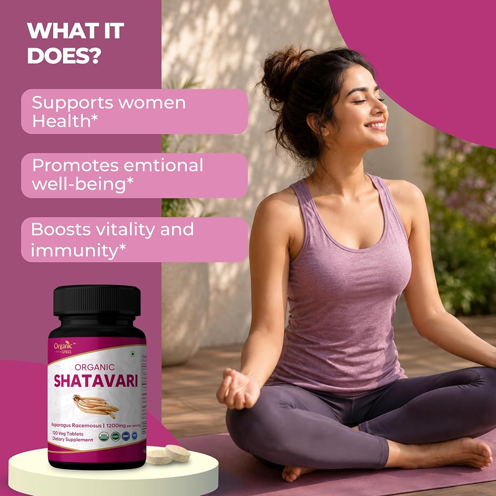 ORGANIC SPREE Shatavari 120 Vegetarian Tablets - 60 Days Supply - image 4