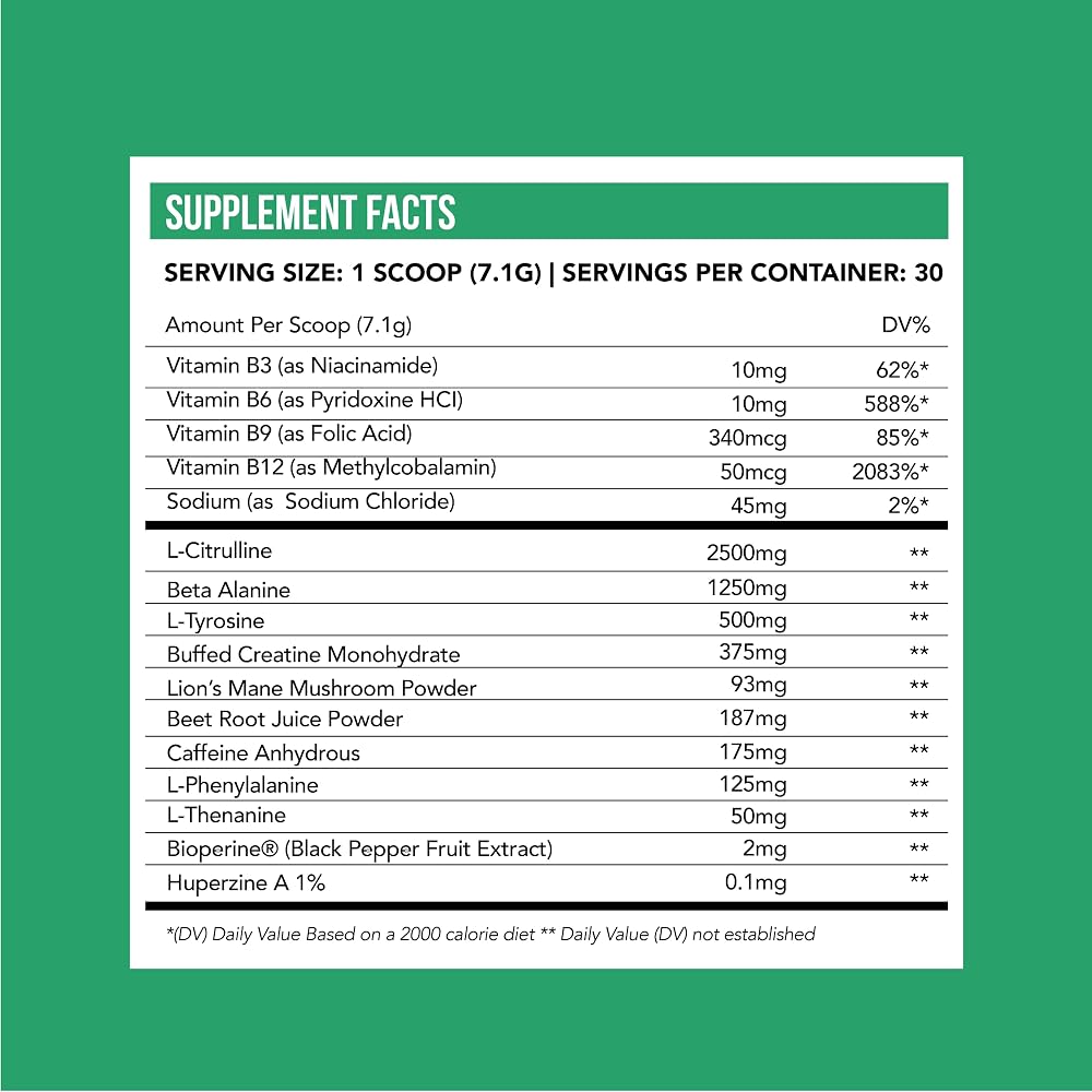 Just Move Sour Watermelon Energy Rush Pre-Workout Powder - 30 Servings - image 5