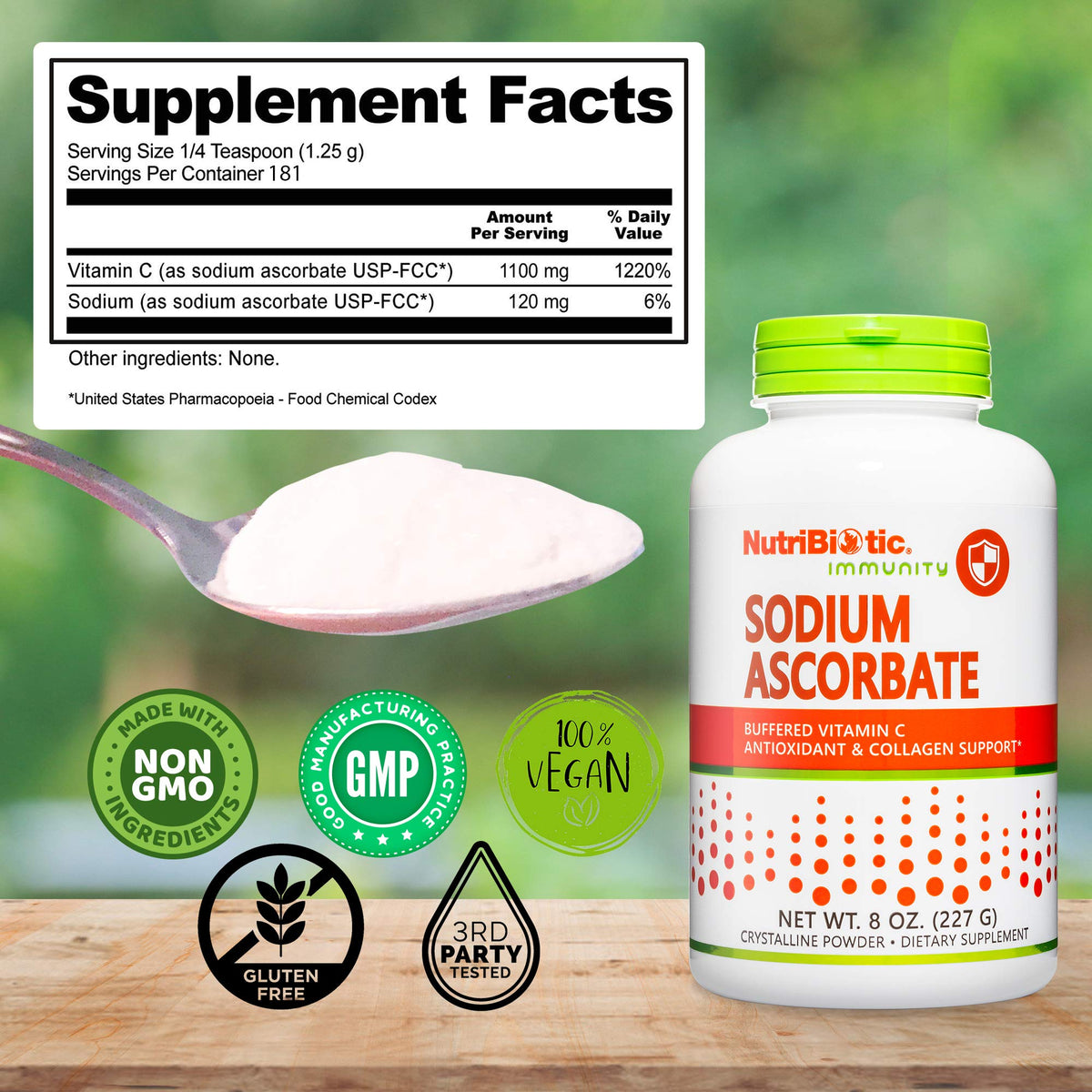 NutriBiotic Sodium Ascorbate Buffered Vitamin C Powder - 8 oz - image 5