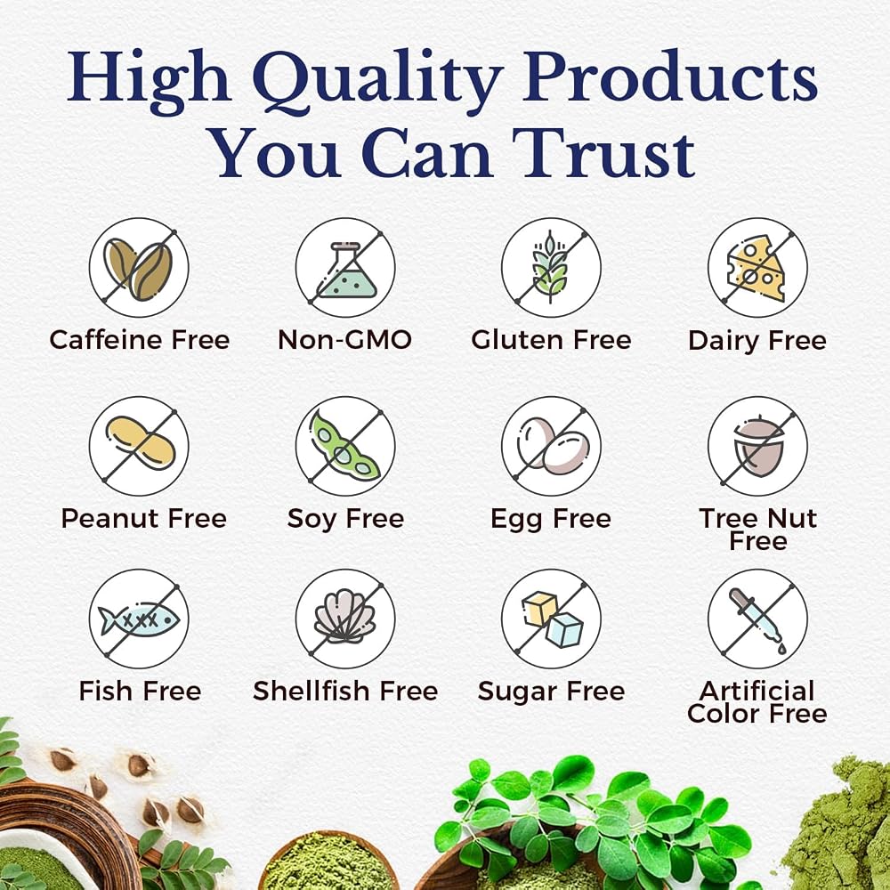 Vitalitown Moringa Capsules 11,000 MG, Pure Moringa Oleifera Leaves