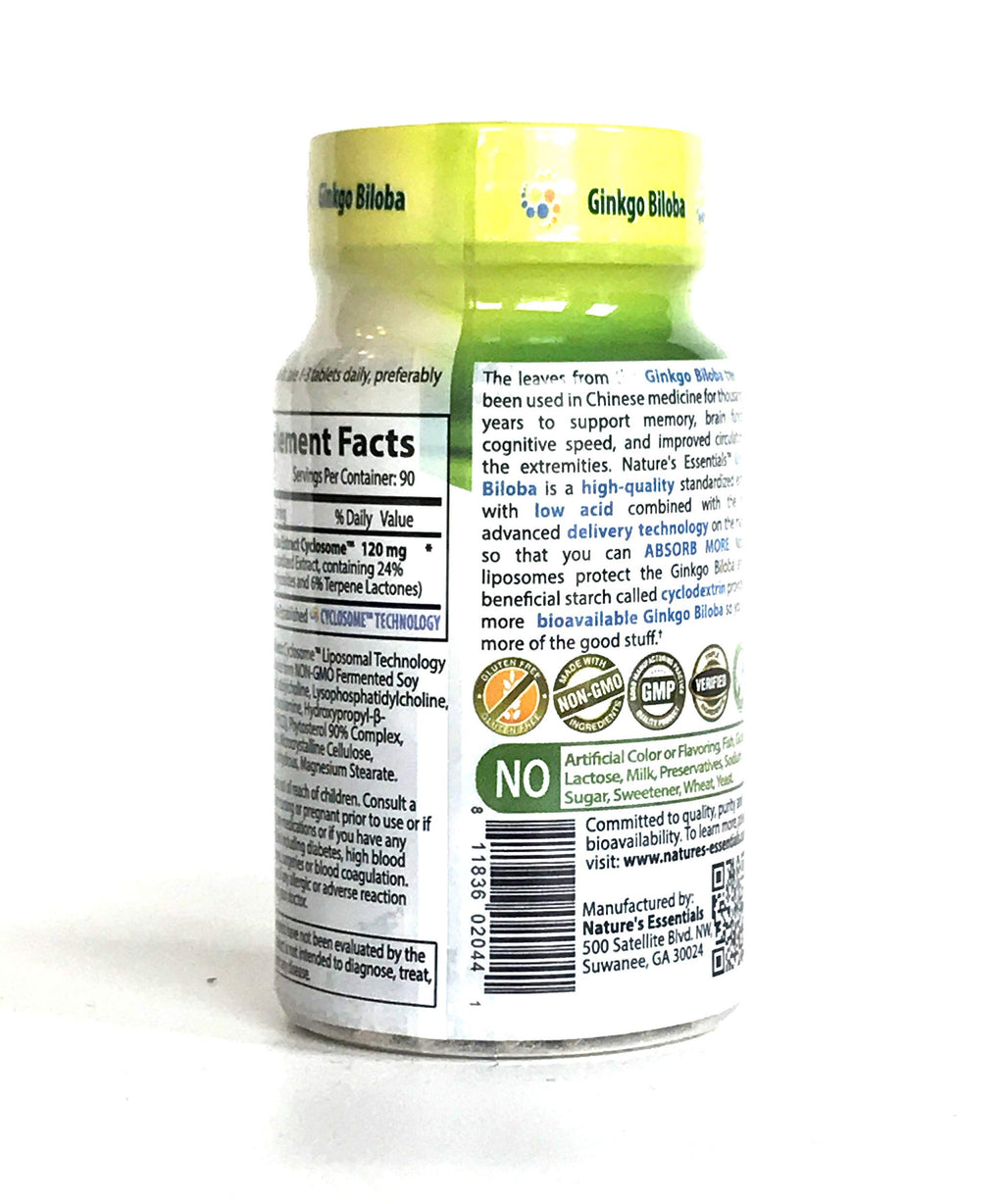 Nature's Essentials Liposomal Ginkgo Biloba 120mg - 90 Capsules - image 5