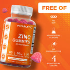 Vitamatic Zinc 50mg Gummies for Immune Support - 60 Vegan Gummies - image 4